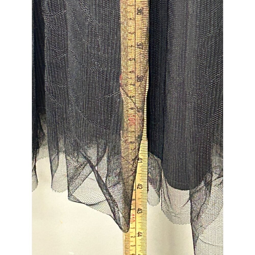 Trina Turk Renai off the shoulder black tulle fit and flare mini dress womens 10 - Picture 9 of 11